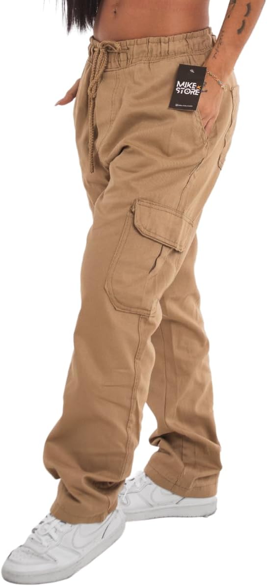 Calças Larga Cargo Bolso Lateral Moda Feminina Street Sk8