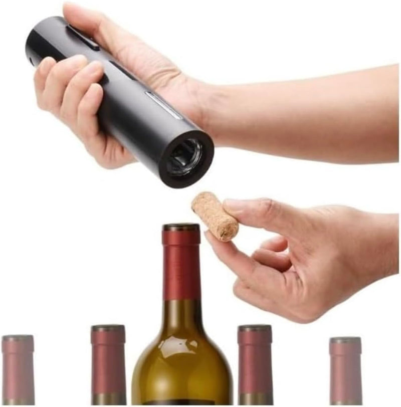 Abridor de Vinho Elétrico 4 Peças Com Saca Rolha Automático Bico Dosador