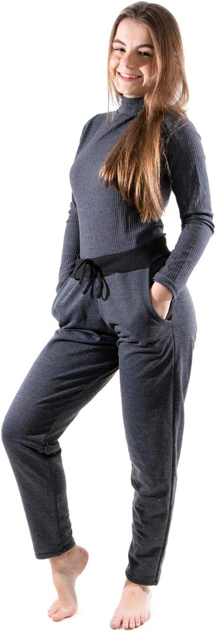 Calça De Moletinho Cintura Alta Moda Feminina 4 Estações