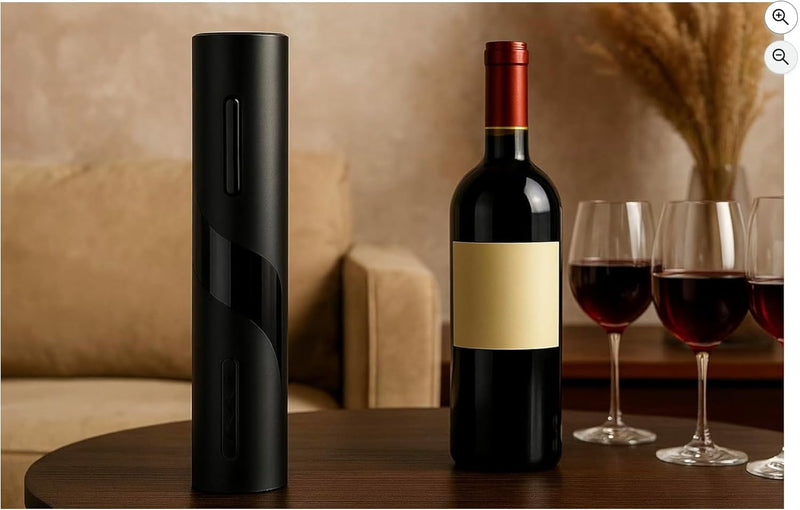 Abridor de Vinho Elétrico 4 Peças Com Saca Rolha Automático Bico Dosador