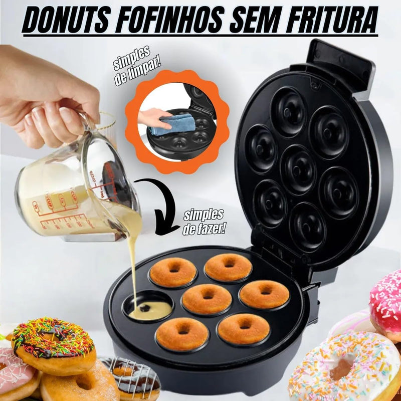 Máquina de Donuts Antiaderente – 7 Cavidades para Confeitaria Caseira