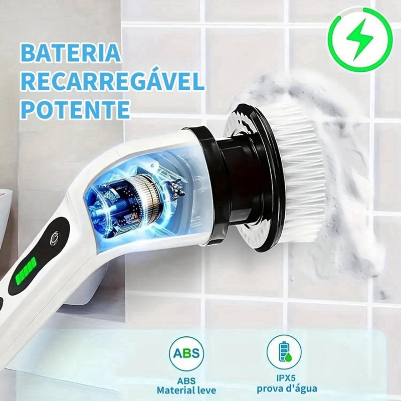 Escova Elétrica 9 em 1 - Limpeza completa e sem esforço!