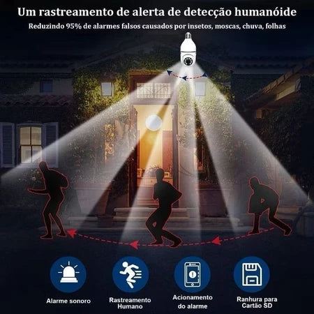 Kit 2 Câmera Segurança a Prova D'água Sem Fio